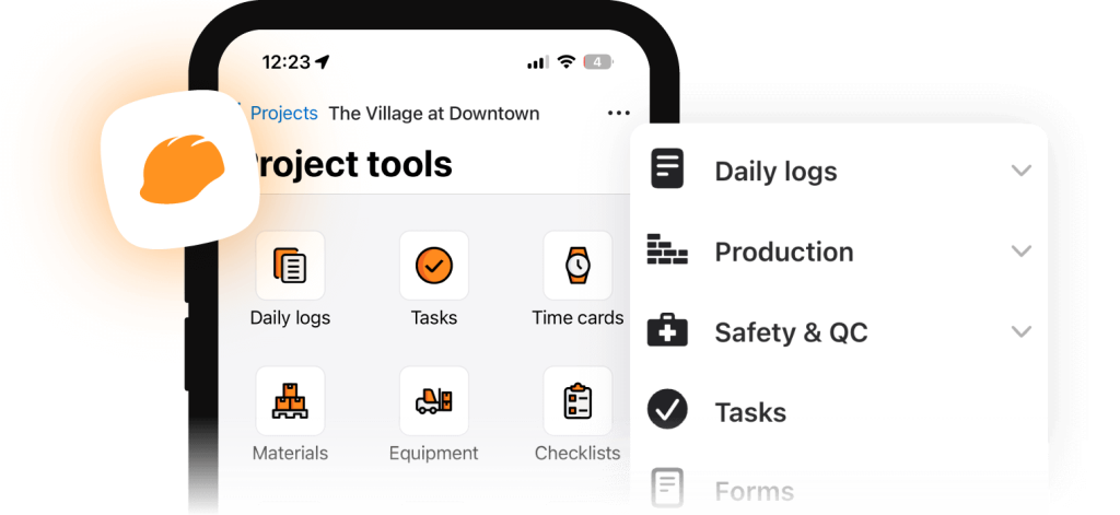 Raken app features.
